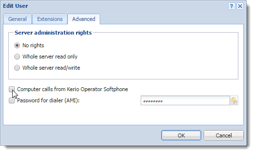 غیر فعال کردن تماس از طریق خرید Kerio اپراتور